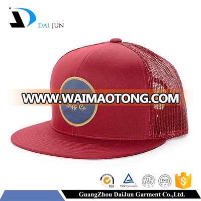 Daijun China Factory OEM High Quality Min Order Hot Sale Acrylic Mesh Red Patch Custom Trucker Hat Wholesale Caps