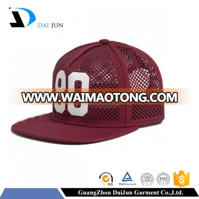 2016 New design mesh panels plastic buckle flat brim screen printing custom fashion men full mesh hat